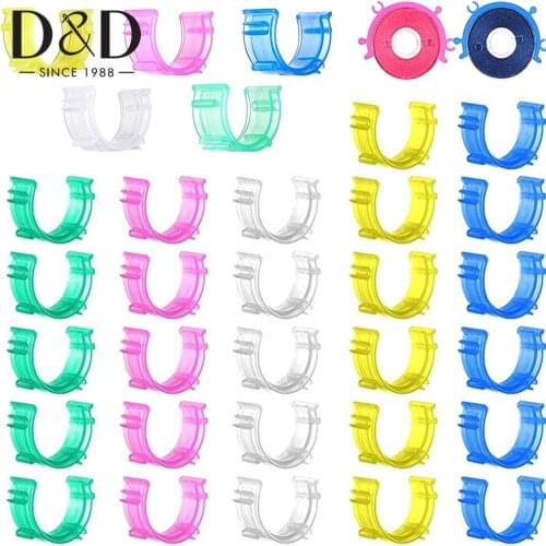 D&D 20pcs Sewing Bobbin Small Clips Sewing Tool Clip Accessory Bobbin Holder Clips Colorful Thread Clips Holder Tool