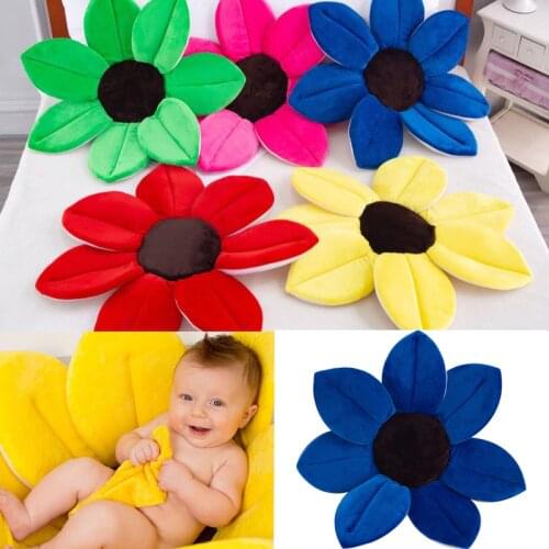 Child Safety Bath Support Petal NonSlip Cushion Bath Flower Pad for Baby Bathtub Foldable Security Mat Newborn Shower Seat Mats