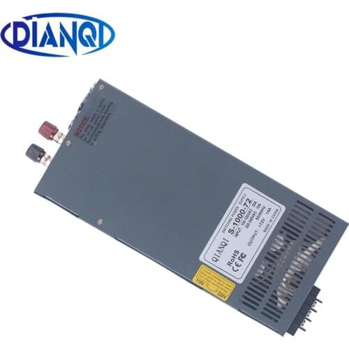 DIANQI Switching power supply for LED Strip light AC DC S-1200W-12V S-1200W-36V 15V 24V 48V 60V 72V 90V 110V single output