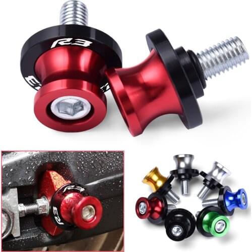 For Yamaha YZF-R3 YZF R3 ABS 2015 2016 2017 2018 2019 2020 Motorcycle Swingarm Spools M6 Stand Screws CNC Motorcycle Accessories