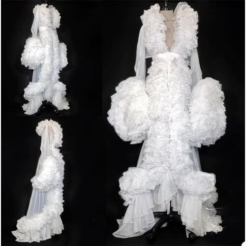 Womens Kimono Pregnant Party Sleepwear Long Sleeve Robe Women Bathrobe Sheer Nightgown Robe Prom Bridesmaid Shawel 2020