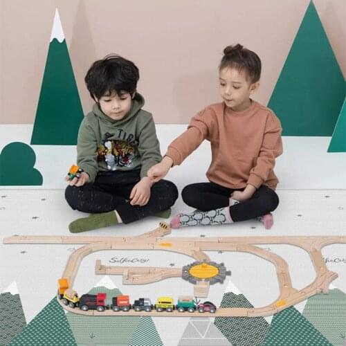 Game Gym Activity Blanket Rug Mountain View Carpet Large Foldable Puzzle Infant Carpet Waterproof 1.8*2m