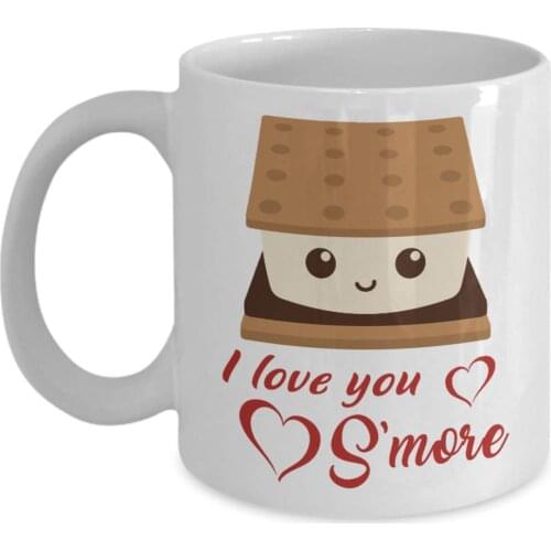 Love You A Little S'More Coffee Mug 11 oz - Anniversary gifts Birthday Gifts , Perfect gift, Romantic Gift , Cute Present