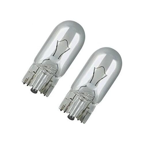 2 Pieces )12V T10 5W Wedge Interior Side Light Capless Dashboard Dash Bulb