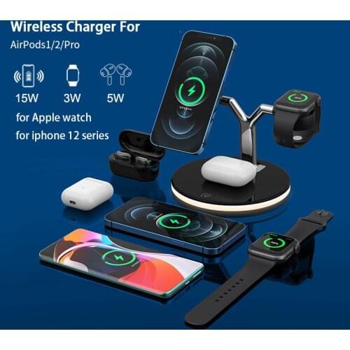 Y Shape 3 in 1 Magnetic Wireless Charger 15W Fast Charging Station Dock for Magsafe iPhone 12 pro Max Chargers for Apple Watch