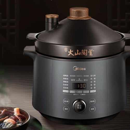 Midea 220V Home Electric Stewing Machine Automatic Ceramic Slow Stewer 4L Food Multi Cooker Slow Cookers Birds Nest Pot