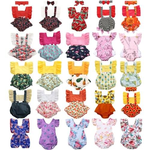 Baby Cute Newborn Kids Bodysuit Baby Boy Girl Clothes Babygrow Jumpsuit Sunsuit Outfits Print Childrens Clothes 0-24 Month