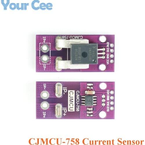 ACS758 Current Module Linear Hall Current Sensor CJMCU-758 ACS758LCB-050B-PFF-T Current Detection 3-5V Environmental Protection