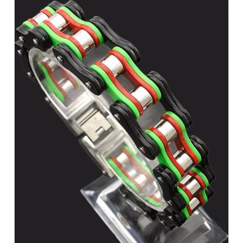 Dolaime Cool heavy mens bicycles Motorcycle Link Chain punk stainless steel fashion bracelet High-quality jewelry GB1489