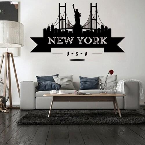 Victory Bridge Of New York Wall Sticker for house Decoration For Kids Room Bedroom Decor Wall Decal mural newyork wallstickers