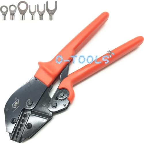Ratchet crimping tool for non-insulated terminals 1-10mm2 cable lug crimp pliers hexagonal crimper AP-110TX