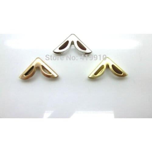 Free Shipping-60pcs Mixed Metal Book Corner Albums Menus Folders Corner Protectors(Fit 5mm thick) 23x16mm J2105