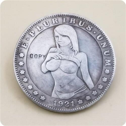 Type #2_Hobo Nickel Coin 1921-D Morgan Dollar COPY COIN