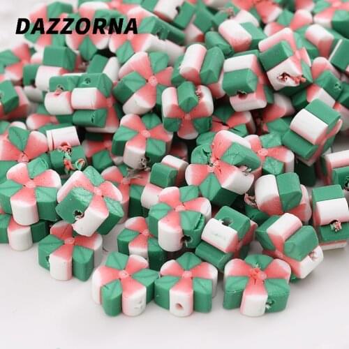 50-100Pcs/Pack Colourful Flower Shape Polymer Clay Beads DIY Necklace Bracelet Earring Jewelry Findings Making Accessories