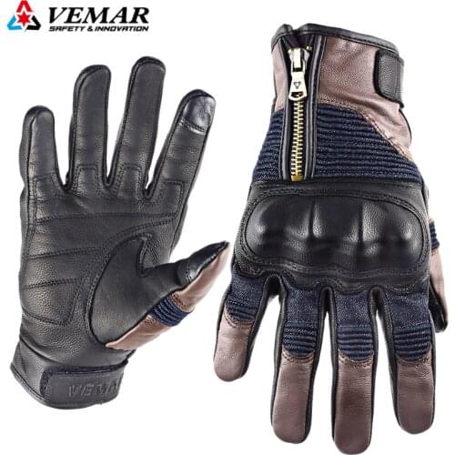 Retro Motocross Gloves Motorcyclist Men Motorcycle Gloves Summer Off Road Motorbike Gloves Touch Screen Full Finger Gloves