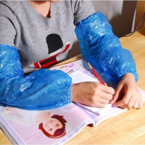 100 Pcs Protective Waterproof Disposable Cleaning Sleeves Cover Plastic Household Arm Non Toxic Restaurant Elastic Salon Durable