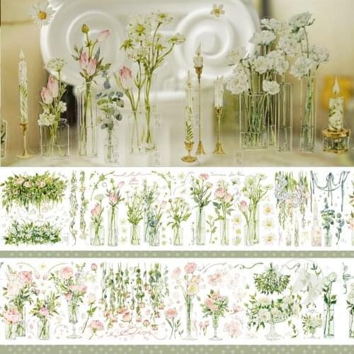 1 loop flower vine crystal pet paper masking tape tree Collage