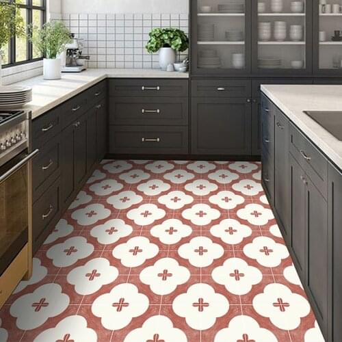 10pcs Waterproof Bathroom Morocco Floor Stickers,Self Adhesive Floor Tiles,Kitchen Living Room Decor NonSlip Floor Decal 10/30cm