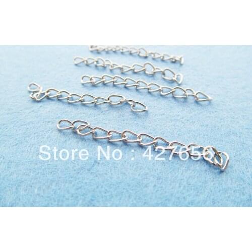 1000pcs 2'' Silver tone/Antique Bronze Tail Extender Extension Jewelry Chain Charm Finding, DIY Accessory Jewellery Making