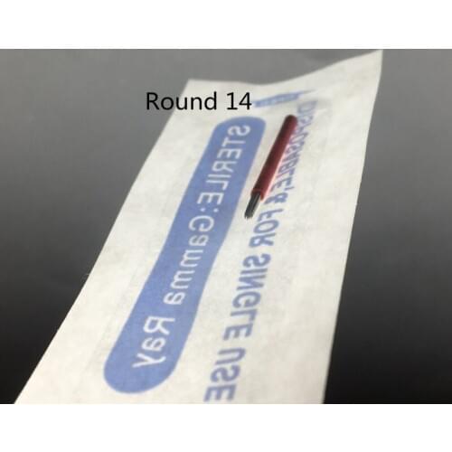 14 Needles Round Permanent makeup Microblading Needle 3D Eyebrow Embroidery 14 Fog Round Tattoo Needles