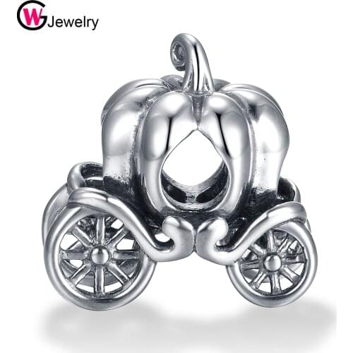 2Pcs/Lot Silver 925 Pumpkin Beads Halloween Charms And Pendants For Kids Bracelets & Bangle Brand GW Jewelry