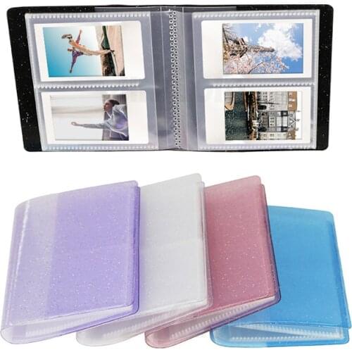 64 Capacity Cards Mini Card Holder Sleeves Binders Albums With bling Clear Cover For 6*9cm Board Games Card Sleeves
