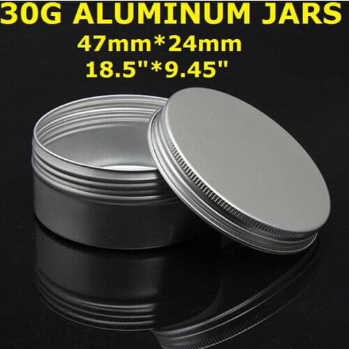 500pcs/lot Capacity 30g (47*24mm) aluminium cream jar,Aluminum Jar ,can use for packing Can be printed logo