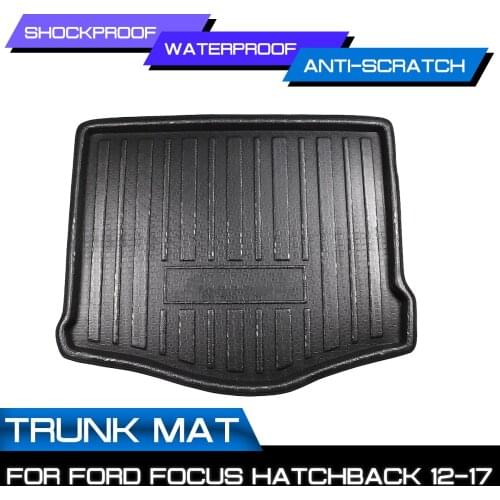 Car Floor Mat Carpet Rear Trunk Anti-mud Cover For Ford Focus Hatchback 2012 2013 2014 2015-2017