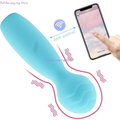 Bluetooth Wireless Remote Control App Vibrator Female Clitoris Stimulation Massage Mini Av Wand Stick Sex Toy For Women Vibrator