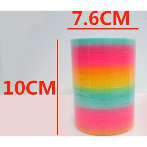 Childrens Rainbow Circle A Variety Of Changes In Plastic Toys Spring Coil Color Elastic Ring 2021