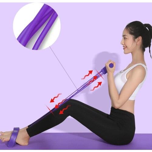Resistance Bands Weight Loss fitness Equipment 4 tube Tension Trainer Sports Foot Expander Chest Pull Leg Latex Rope Gymnastics