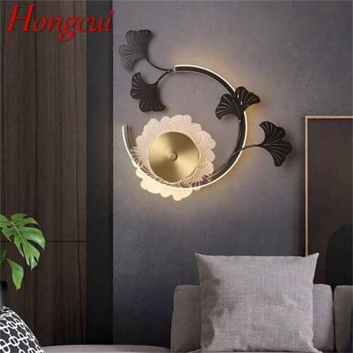 Hongcui Nordic Creative Wall Sconces Lamp Brass Contemporary Luxury LED Crystal Light For Home Decoration