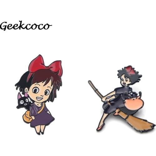 J2103 Cartoon Girl Brooch Metal Badge Icon on The Backpack Pin Brooches for Clothing Jewelry Gift