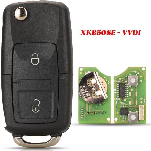 Jingyuqin XKB508EN VVDI 2 Buttons English Version Wire Universal Remote Car Key B5 Style For VVDI Key Tool VVDI2