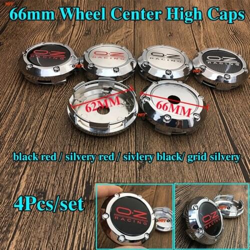 4pcs/set Chrome PVC 66mm 6.6cm Car Styling OZ Logo oz Racing Wheel Center Hub Cap Covers For BMW vw skoda benz jeep volvo