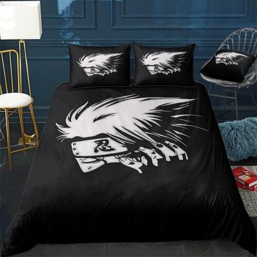 Hatake Kakashi Duvet Cover Comfortable Quilt Home Decora Design Universal Bedding Set Bedclothes+Pillowcase 3pcs