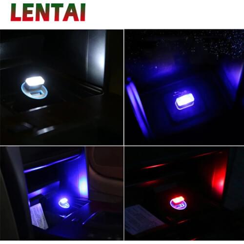 LENTAI For Honda civic 2006-2011 2017 accord Toyota corolla 2008 yaris chr Cadillac 1PC Auto Car LED USB Atmosphere Light Lamp