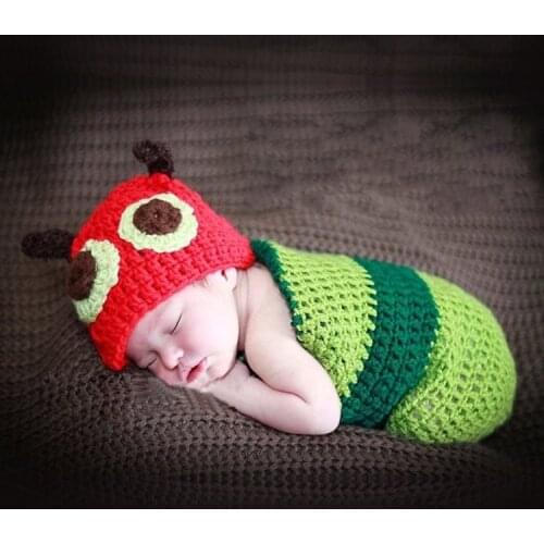Newborn Photography Props Hat Baby Boy Girl Bonnet Hat Infant Photography Props Christmas Character Insect Animal Costume Pants