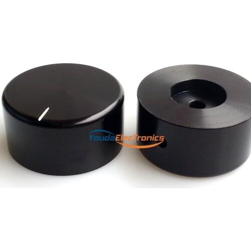 1PC 44X22mm Shinning Black Aluminium volume potentiometer Knob Turn Knobs for Guitar Amplifier 6.0mm