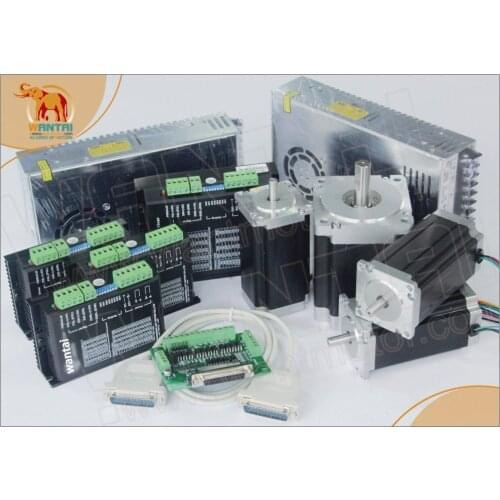 Nema 34 Wantai Stepper Motor with 892OZ-In &Control 4 Axis CNC Foam Mill, 3D Printer, Engraving 85BYGH450D-007 & DQ860MA