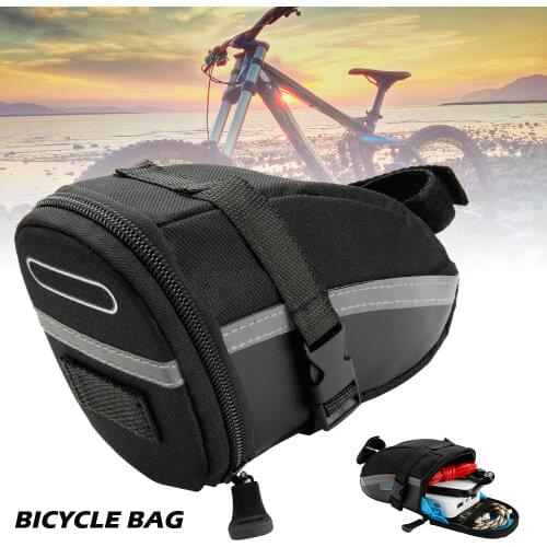 1.2L Portable Waterproof Bike Saddle Bag Cycling Seat Pouch Bicycle Tail Bags Rear Pannier Cycling Equipment Bicycle Bags