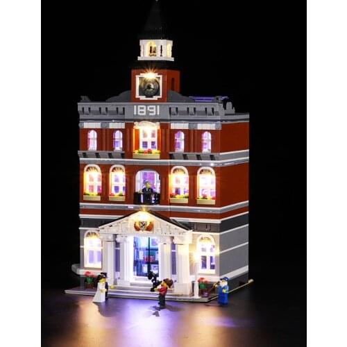 Led Light Set For 10224 Creators City The Town Hall 15003 Building Blocks Bricks Toys (only Light+battery Box)