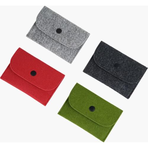 70PCS / LOT Thin Coin Bag Unsex Coin Purse Square Pure Colors Mini Coin Wallet Women Men Felt Pouch Card Bag Wholesale