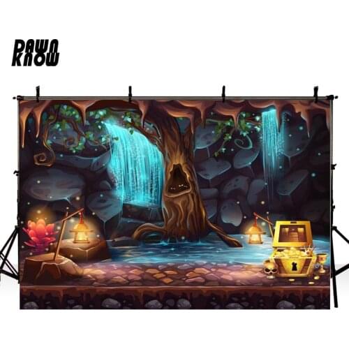 DAWNKNOW Tree Vinyl Photography Background For Baby Treasure New Fabric Polyester Backdrop For Wedding Photo Studio G608