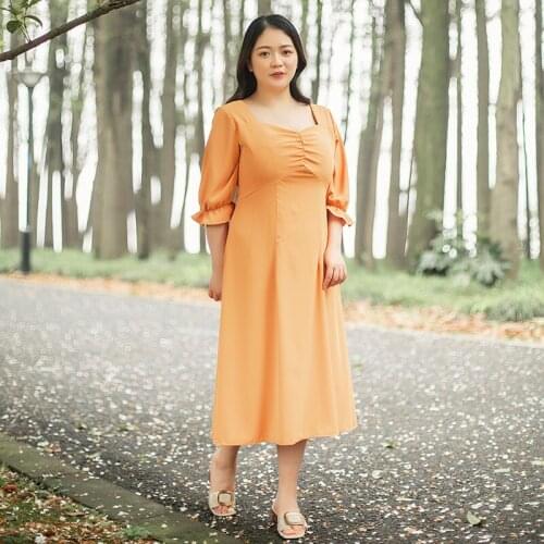 Square Collar Evening Dress Fashion Half Sleeves Pleat Empire Ankle-Length Zipper Back A-Line Plus Size Women Formal Gowns D1207