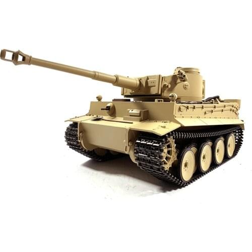 100% Metal Mato 1/16 Tiger I RC Tank KIT Model BB Shooting Pellets Yellow 1220 TH00646