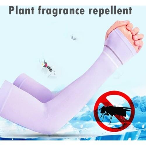 2PcNew Striped Ice Silk Arm Sleeves Warmers Sports Sleeve Sun UV Protection Hand Cover Cooling Running Cycling Mangas Para Brazo