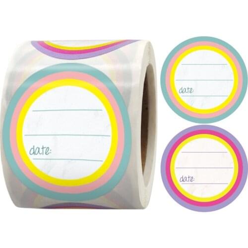 200 Pcs Date Label Stickers 2 Inch Custom Waterproof Stickers Personalized Kitchen Refrigerator Food Content tags Stickers