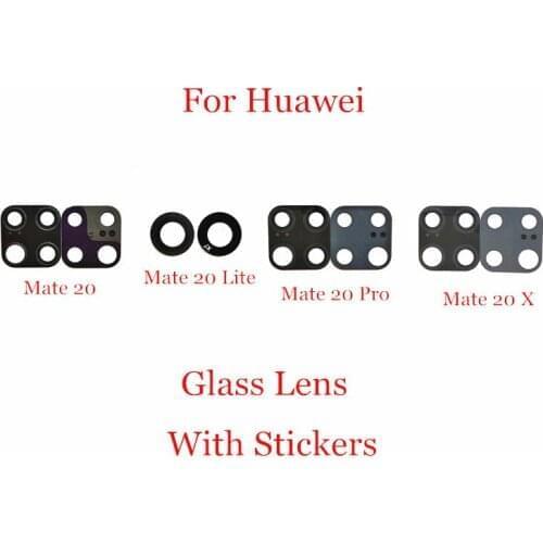 2x New Original Back Rear Camera Glass Lens with sticker for Huawei Mate 20 Lite Pro 20 X