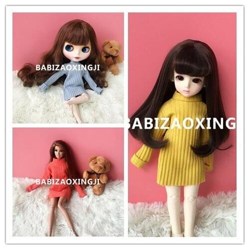 Free shipping Christmas Toys Gift Handmade sweater Doll Clothes for Blythe Azone Licca,Doll accessories for Barbie